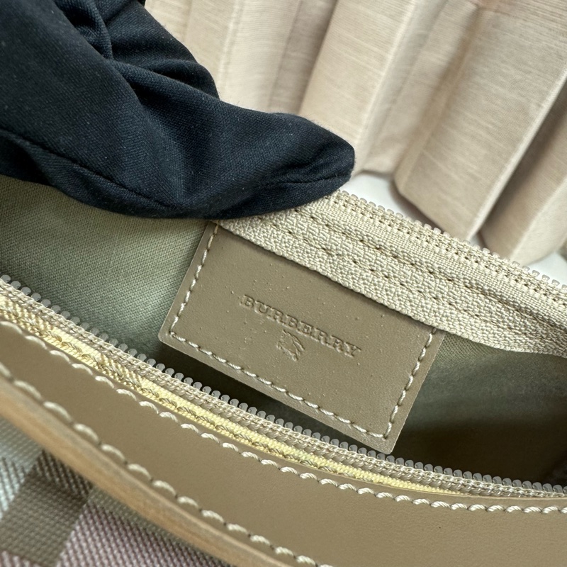 Burberry 粉色格紋圓筒包 中古 二手vintage 少女 可愛 手提 肩背-17