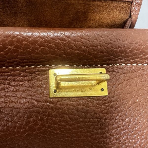 Hermès Kaba 35金棕色公事包-13