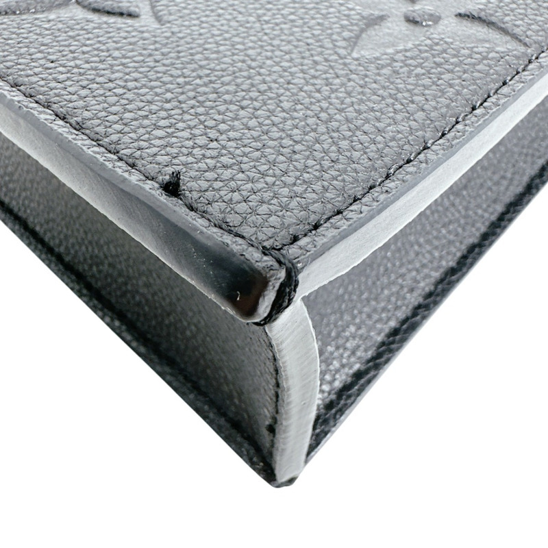 路易威登 Monogram Petite Sac Plat 單肩包，Empreinte，M81417，黑色-5