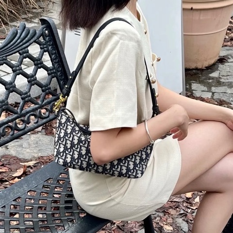 Dior 老花刺繡Travel Nomad飯盒包21*13*9 98新配件盒子塵袋