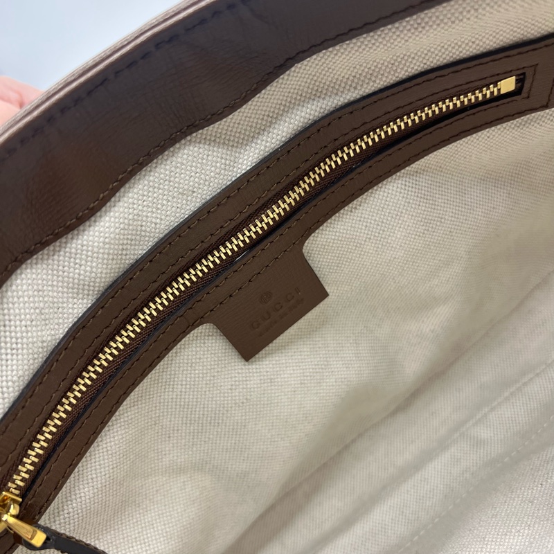 GUCCI 几何印花1961 老花配彩色条纹设计 粉色绿色橙色紫色拼接超好看 可手提可斜挎 双肩带可调节-10