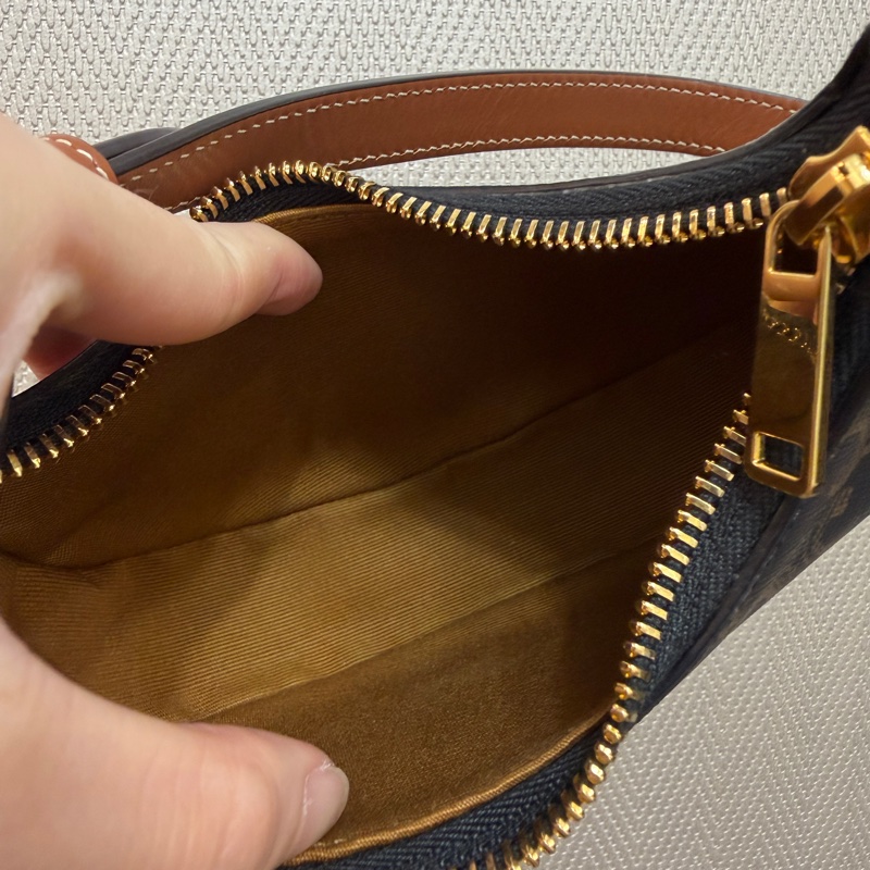 Celine PVC咖牛皮AVA Triomphe mini 手提包-12