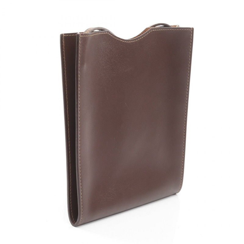 愛馬仕 Onimetou 單肩斜背包 Box 小牛皮 棕色 Marron fonce G-1