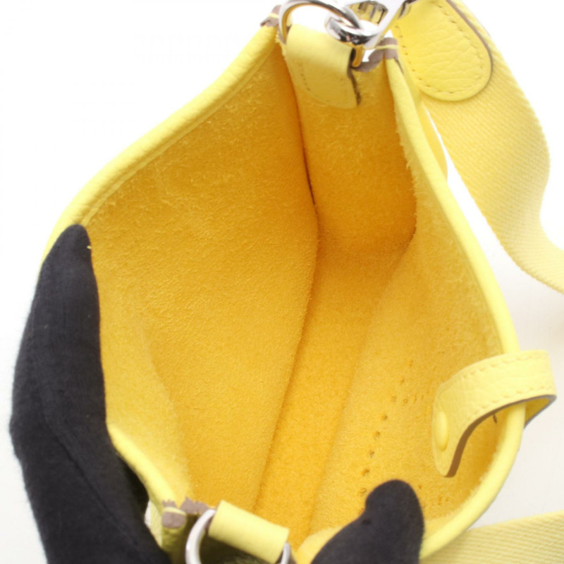 愛馬仕 Evelyne TPM 肩挎包，配 Taurillon Clemence Lime 皮革，二手 SHW 皮革-2