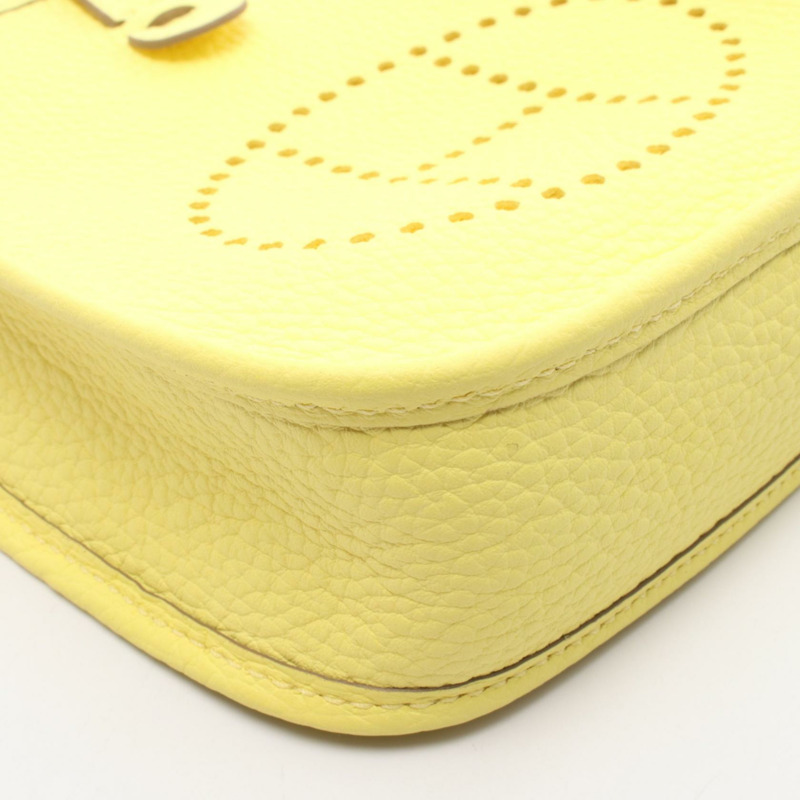 愛馬仕 Evelyne TPM 肩挎包，配 Taurillon Clemence Lime 皮革，二手 SHW 皮革-5