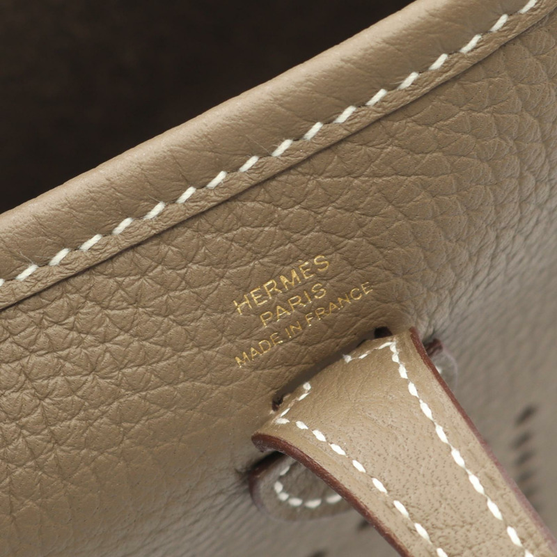 愛馬仕 Evelyne TPM Amazon 單肩斜背包 K Taurillon Clemence Etoupe GHW-3