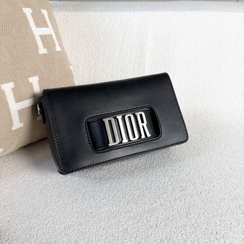 Dior JAdior寬肩帶斜背黑色銀扣黑銀牛皮25*16*7 98新配件塵袋-3