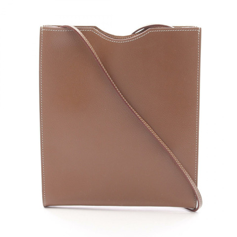 愛馬仕 Onimetou 肩挎包/斜背包，Evercolor 皮革，棕色，二手女款