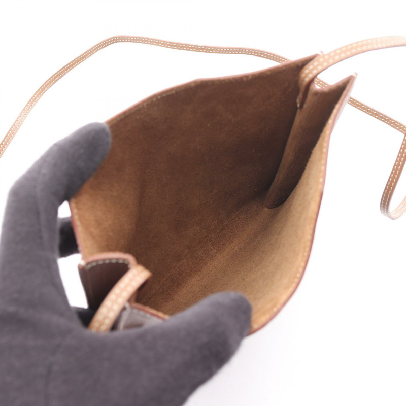 愛馬仕 Onimetou 肩挎包/斜背包，Evercolor 皮革，棕色，二手女款-2