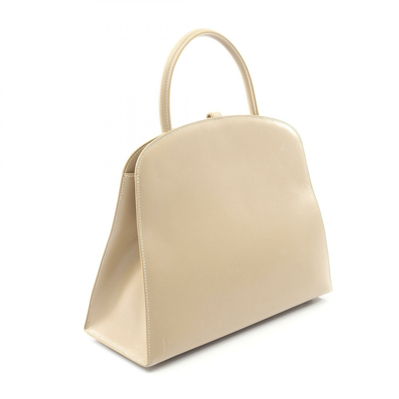 愛馬仕 Darvi MM 手提包 H Box 小牛皮 Blanc casse 二手女士 SHW-1