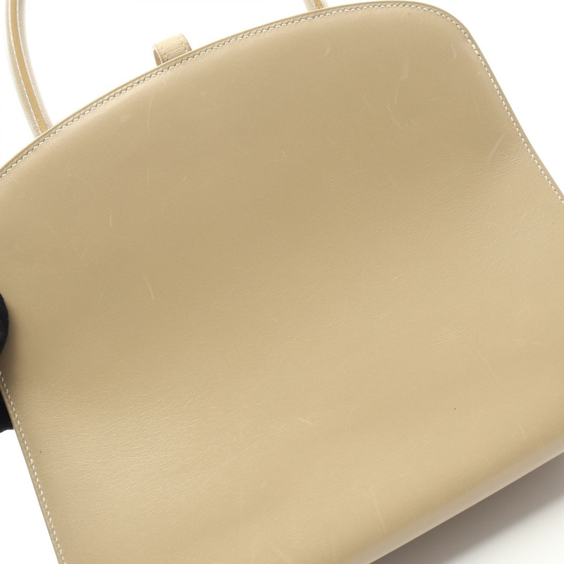 愛馬仕 Darvi MM 手提包 H Box 小牛皮 Blanc casse 二手女士 SHW-8