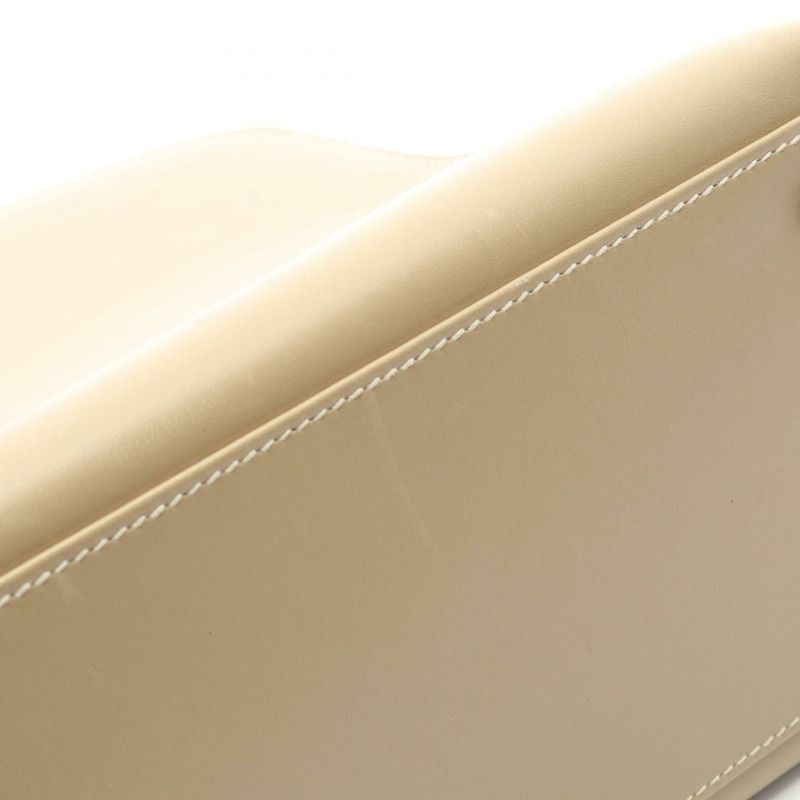 愛馬仕 Darvi MM 手提包 H Box 小牛皮 Blanc casse 二手女士 SHW-9