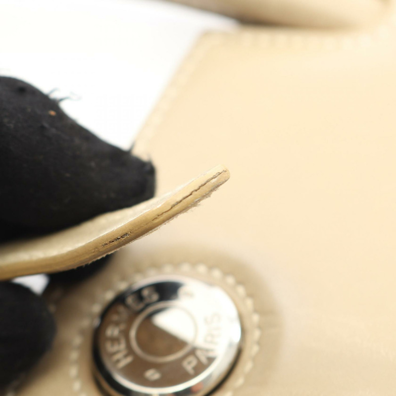 愛馬仕 Darvi MM 手提包 H Box 小牛皮 Blanc casse 二手女士 SHW-11