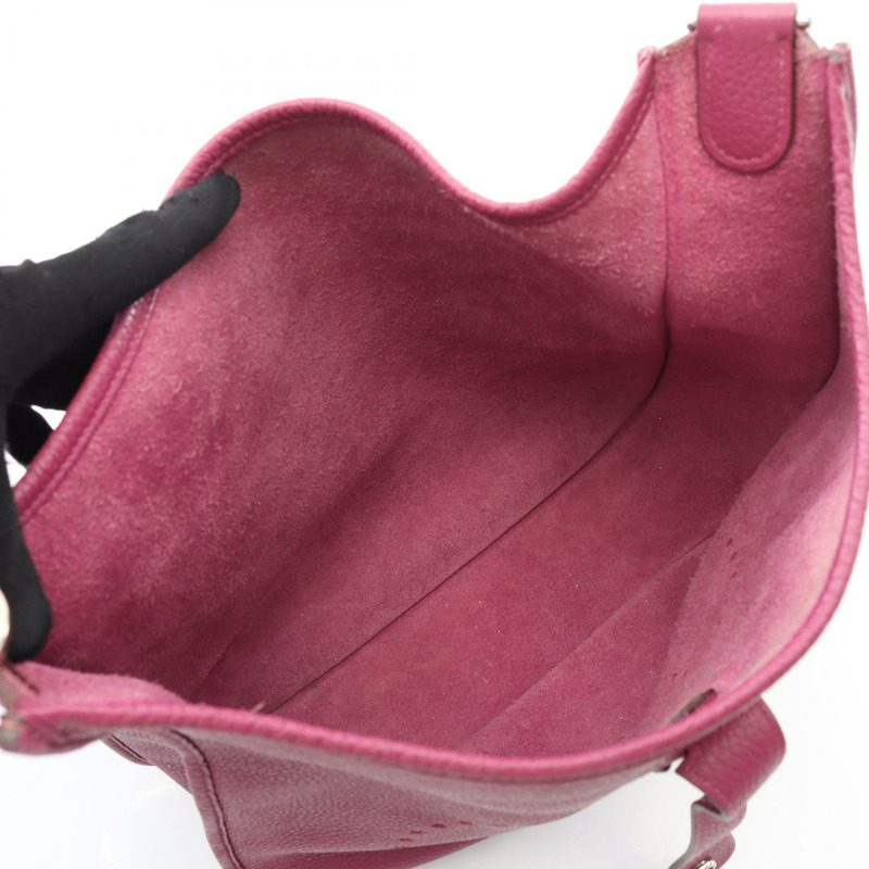 愛馬仕 Evelyne 3 GM 單肩斜背包 O Taurillon Clemence Cassis 二手 SHW-2