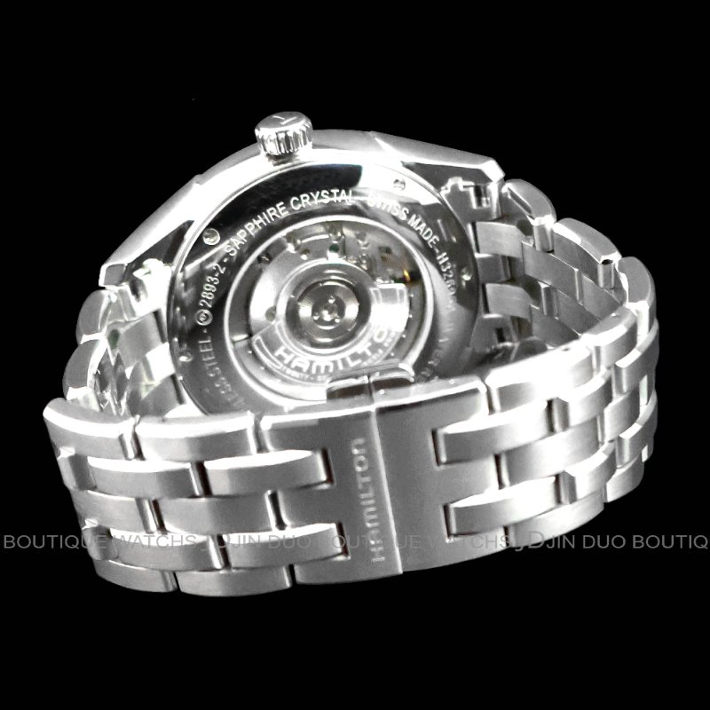 金鐸精品~W895 HAMILTON漢米爾頓Jazzmaster GMT爵士系列兩地時區42mmm自動上鍊男用腕錶-2