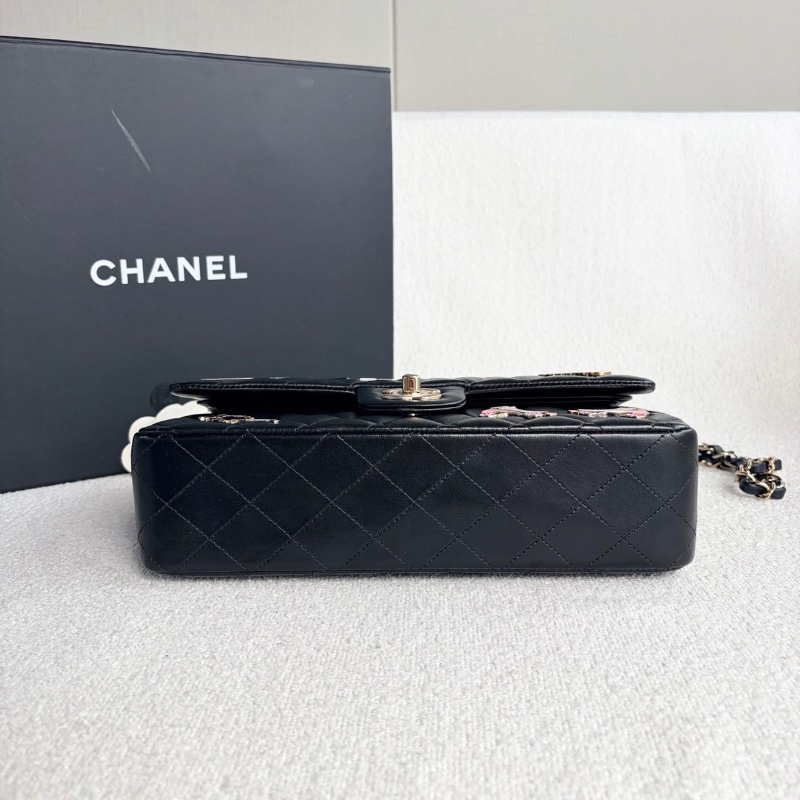 Chanel 限定徽章款CF中號芯片款25*15*6.5 99新配件塵袋-4