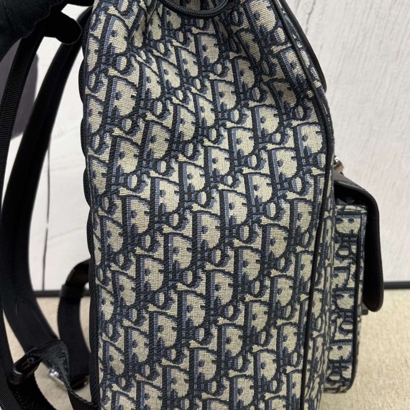 Dior Diamond系列老花刺繡後背包27*42*13 全新閒置配件盒子保卡-2