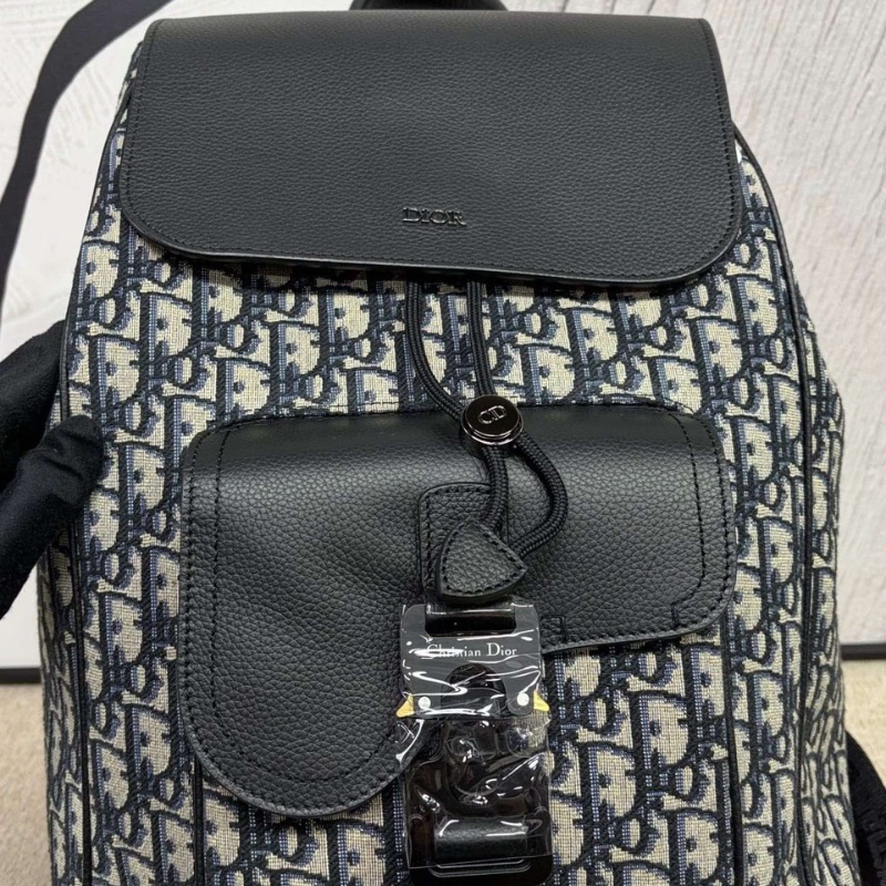 Dior Diamond系列老花刺繡後背包27*42*13 全新閒置配件盒子保卡-3