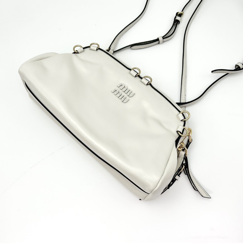 MIUMIU 新款白金Caprice手提肩背餃子包24*14*9 全新閒置配件塵袋-5