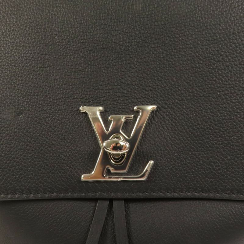LOUIS VUITTON 牛皮皮革Lock Me Backpack銀扣背包-6