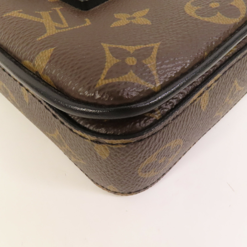 LOUIS VUITTON Monogram Macassar S-Lock肩背袋-11