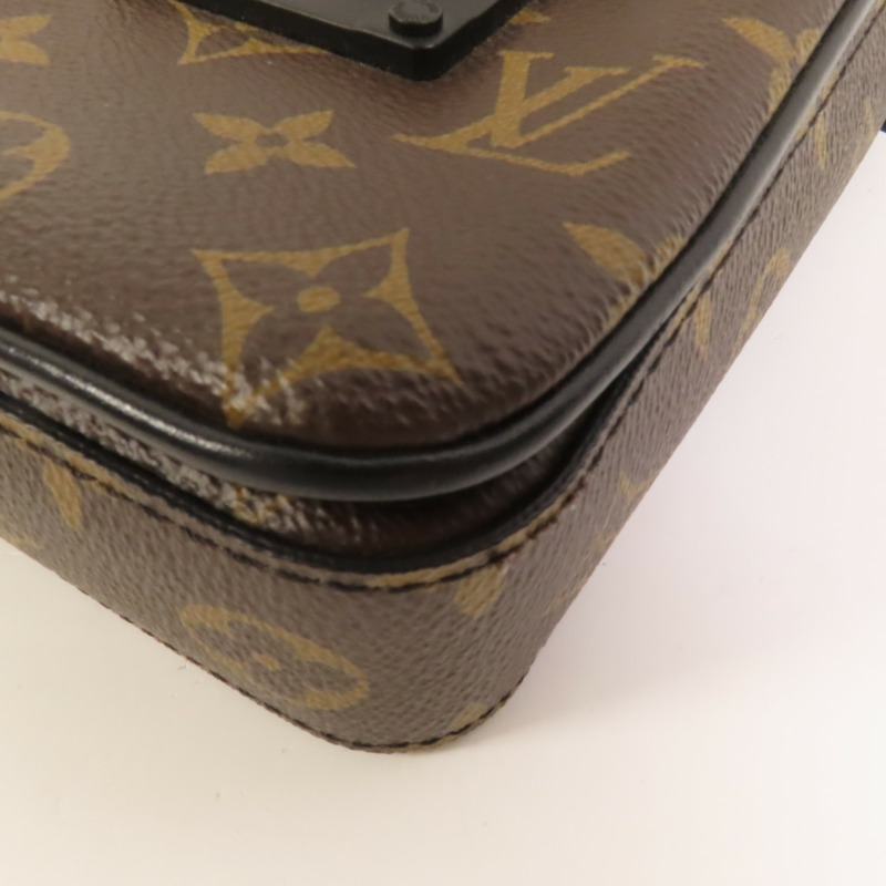 LOUIS VUITTON Monogram Macassar S-Lock肩背袋-12