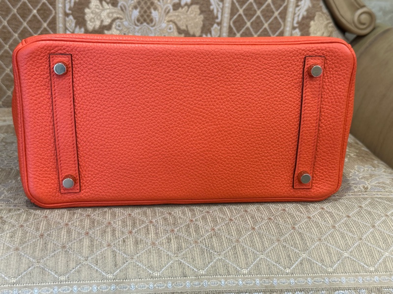 Hermes 9J火焰橙TC皮金釦Birkin 30-4