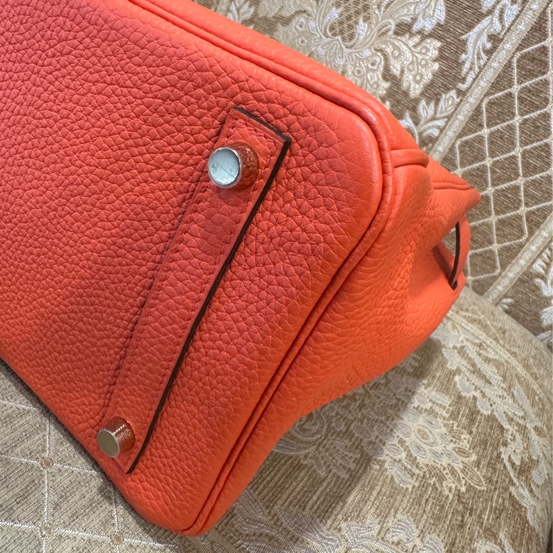 Hermes 9J火焰橙TC皮金釦Birkin 30-6