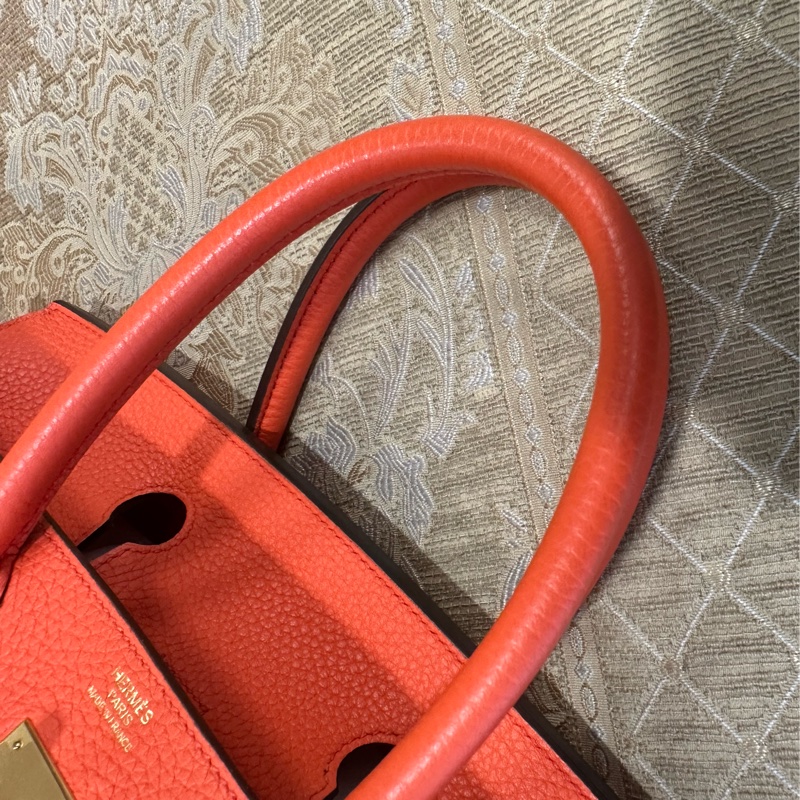 Hermes 9J火焰橙TC皮金釦Birkin 30-7