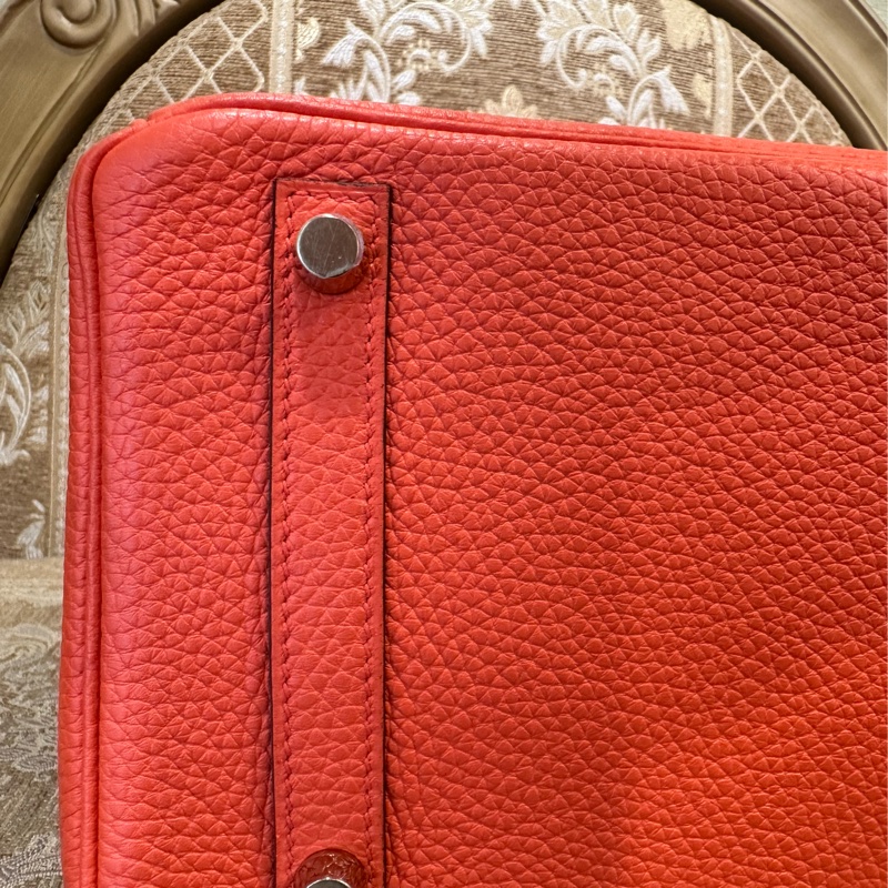 Hermes 9J火焰橙TC皮金釦Birkin 30-10