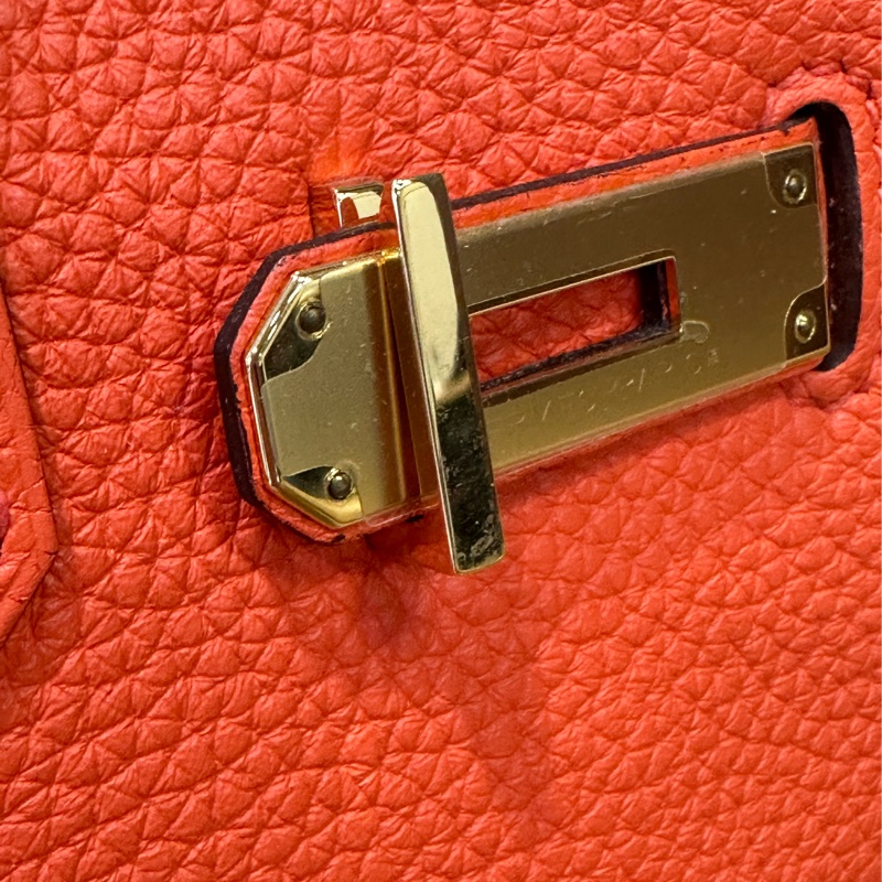 Hermes 9J火焰橙TC皮金釦Birkin 30-12