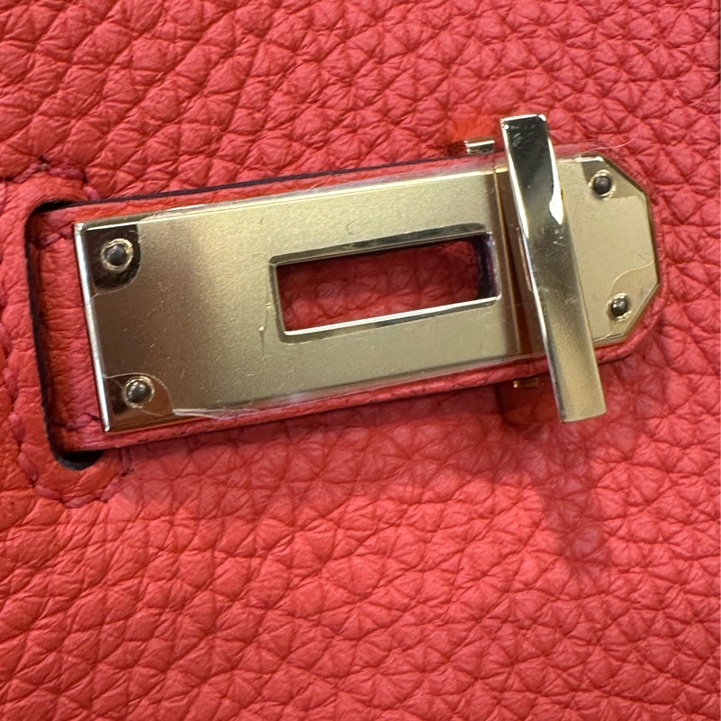 Hermes 9J火焰橙TC皮金釦Birkin 30-13