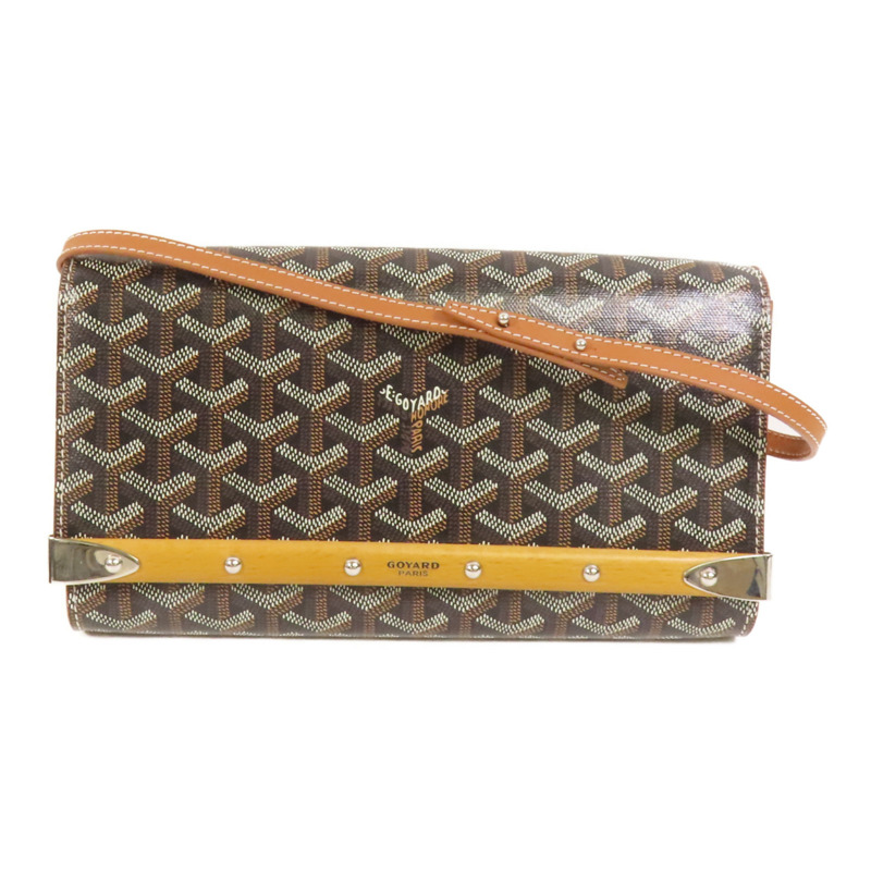 GOYARD 塗層帆布Monte-Carlo PM銀扣肩背袋-0