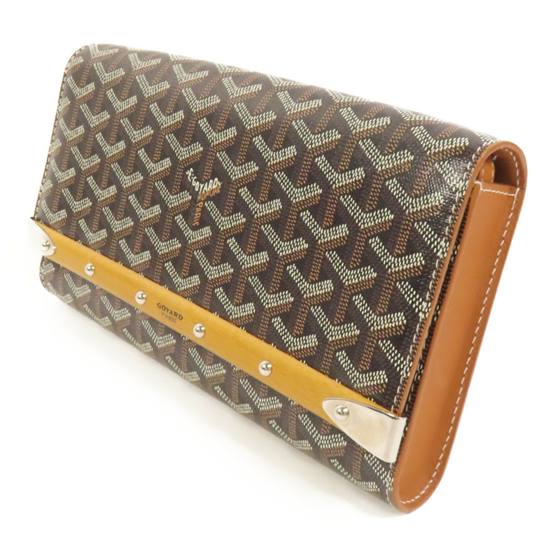 GOYARD 塗層帆布Monte-Carlo PM銀扣肩背袋-2