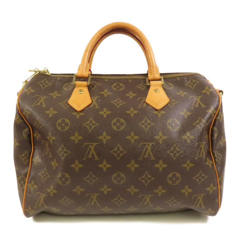 LOUIS VUITTON Monogram Speedy Bandouliere 30金扣手挽肩背兩用袋-1
