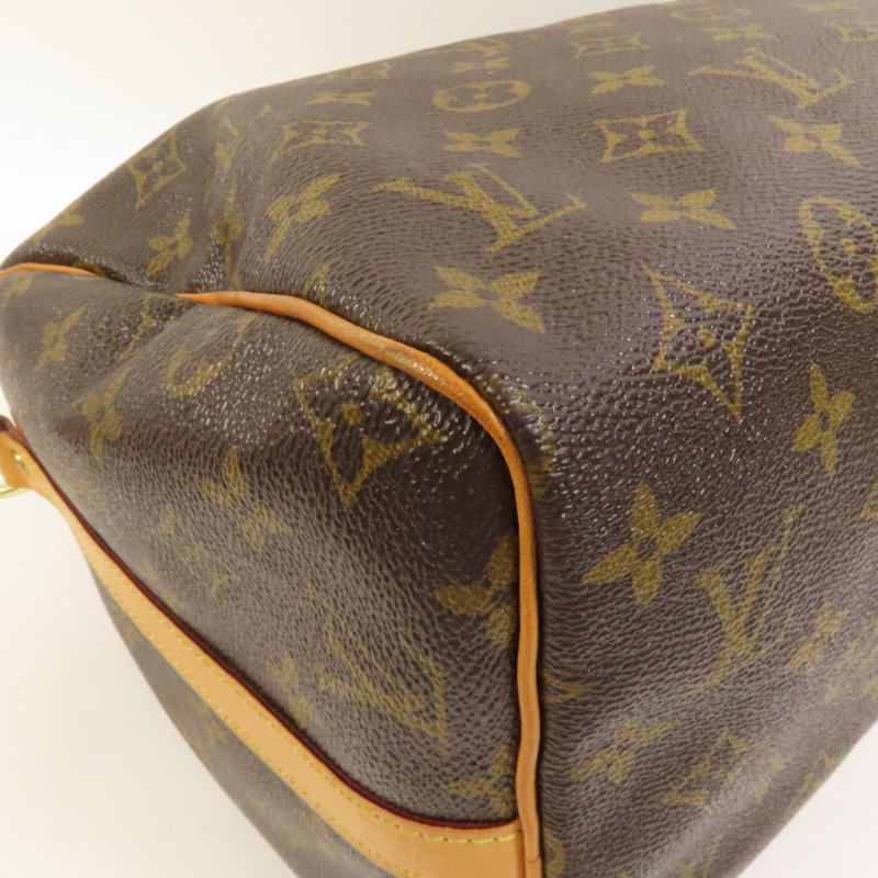 LOUIS VUITTON Monogram Speedy Bandouliere 30金扣手挽肩背兩用袋-9
