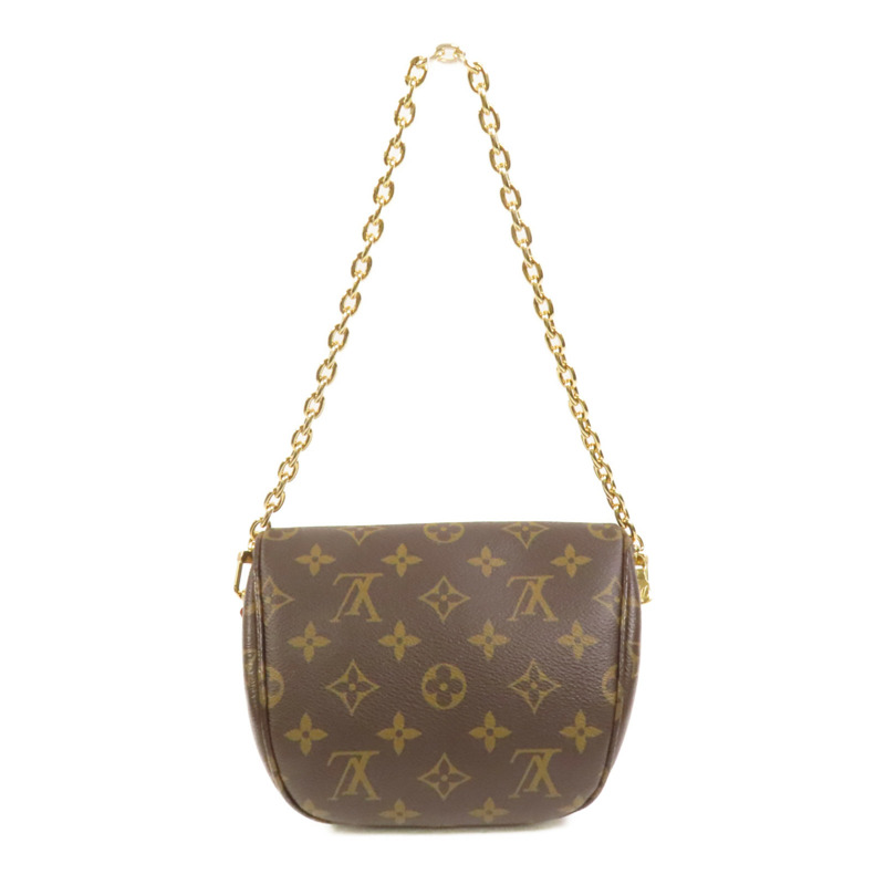 LOUIS VUITTON Monogram Mini Bumbag金扣手挽肩背兩用袋棕色-1