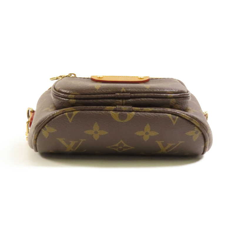 LOUIS VUITTON Monogram Mini Bumbag金扣手挽肩背兩用袋棕色-3