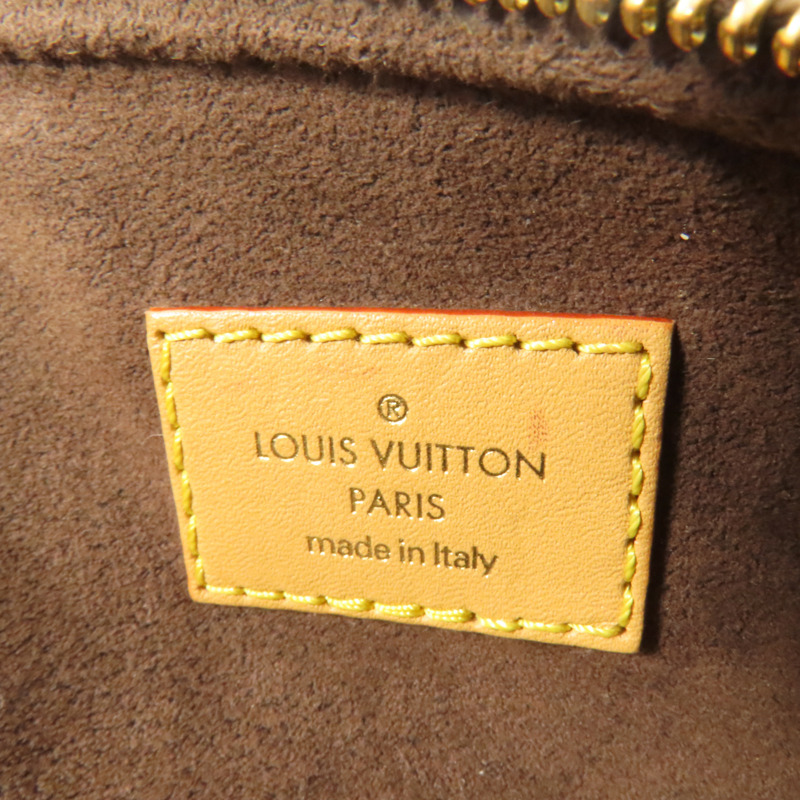 LOUIS VUITTON Monogram Mini Bumbag金扣手挽肩背兩用袋棕色-8