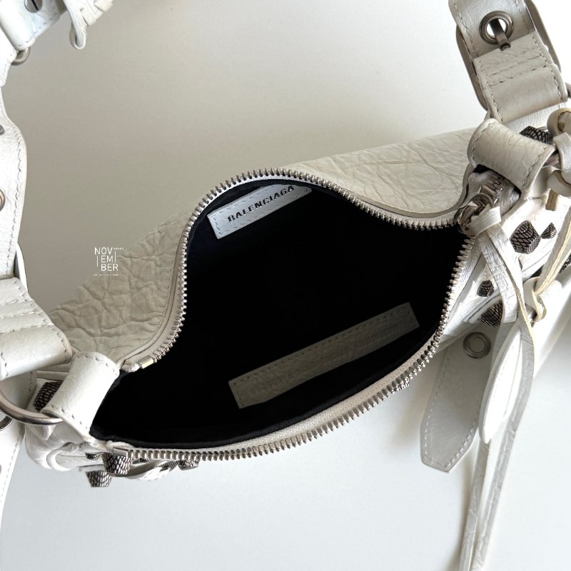 98新🤍 Balenciaga 巴黎世家 Le Cagole 機車包 白色-3