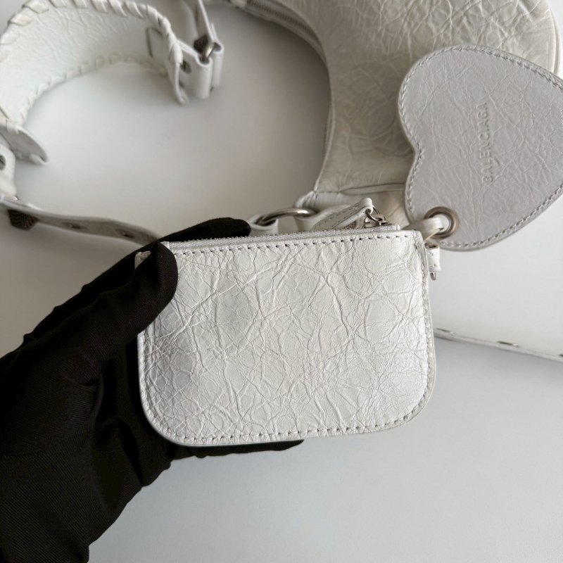 98新🤍 Balenciaga 巴黎世家 Le Cagole 機車包 白色-13