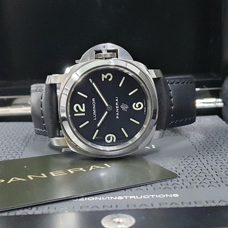 【大眾名錶】PANERAI 沛納海 PAM01000 LUMINOR系列 2017/10 黑色面盤 龍頭護橋 錶徑44mm-3