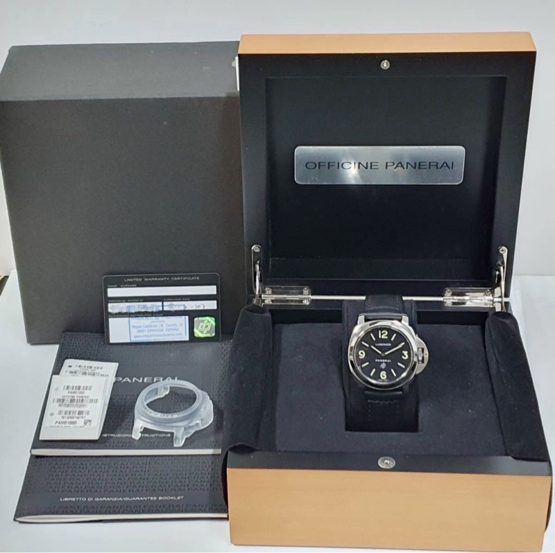 【大眾名錶】PANERAI 沛納海 PAM01000 LUMINOR系列 2017/10 黑色面盤 龍頭護橋 錶徑44mm-8