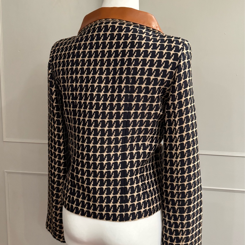 《新歡舊愛》老香正品CHANEL香奈兒千鳥紋小羊皮外套-9