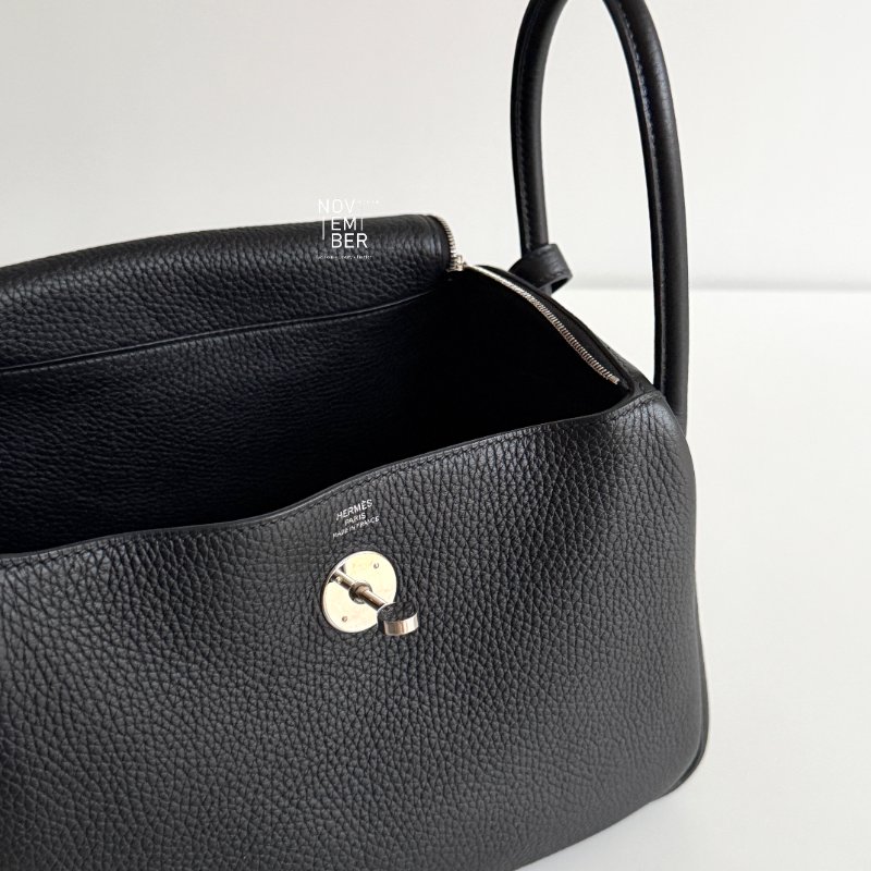 99新🆕 Hermès 愛馬仕 Lindy 26 黑色銀釦-5