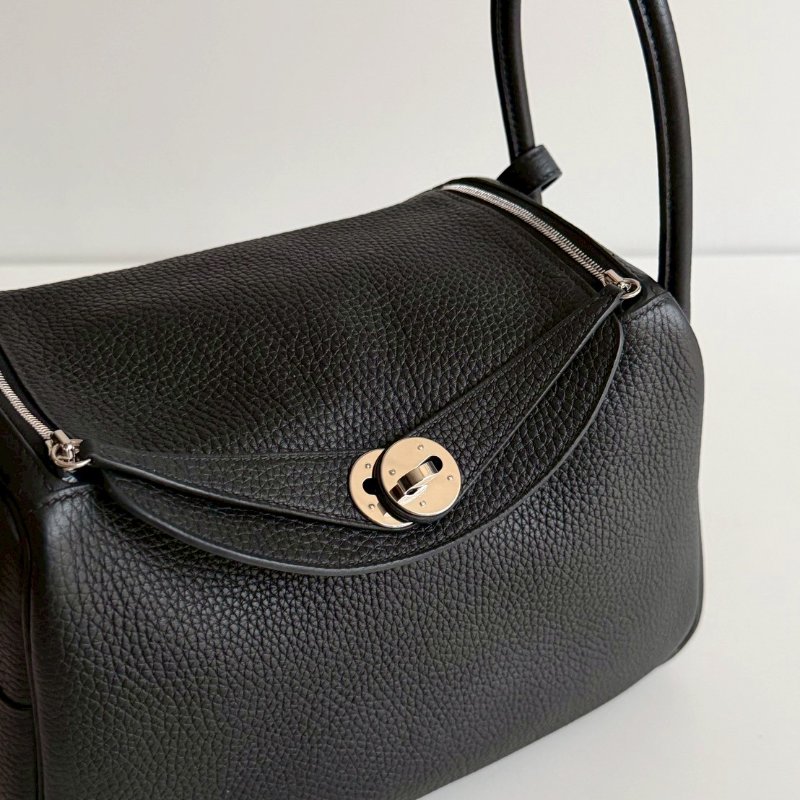 99新🆕 Hermès 愛馬仕 Lindy 26 黑色銀釦-11