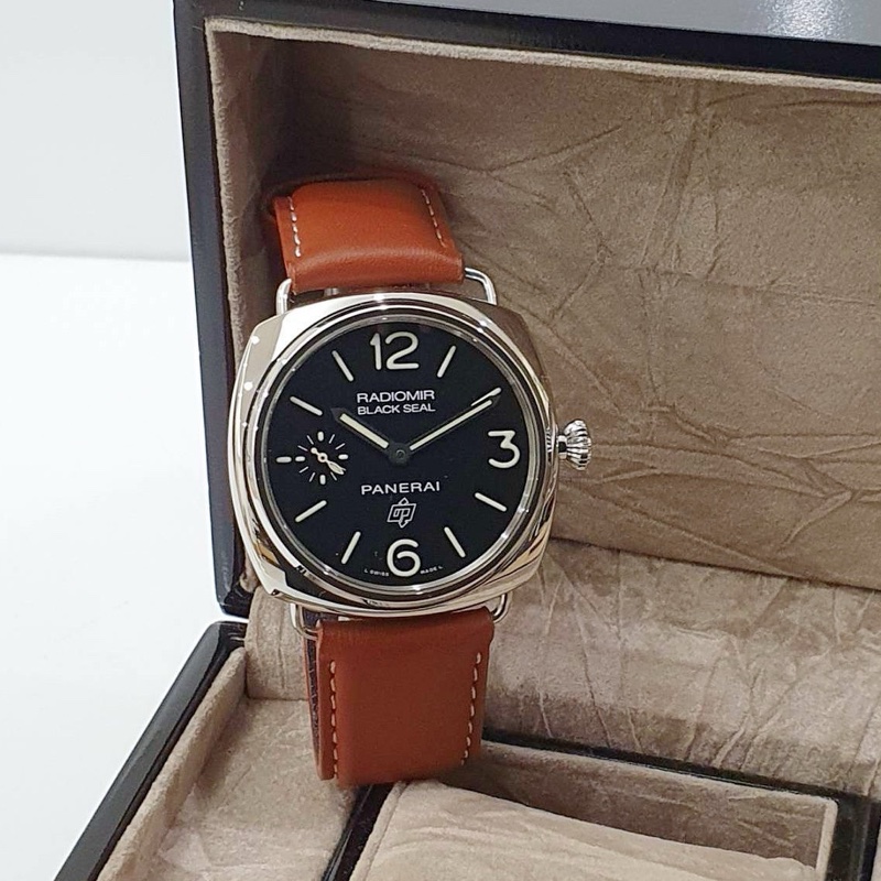 【大眾名錶】PANERAI 沛納海 PAM00380 RADIOMIR系列 黑面 洋蔥頭 小秒針 原廠扣 代用錶帶 G118-1