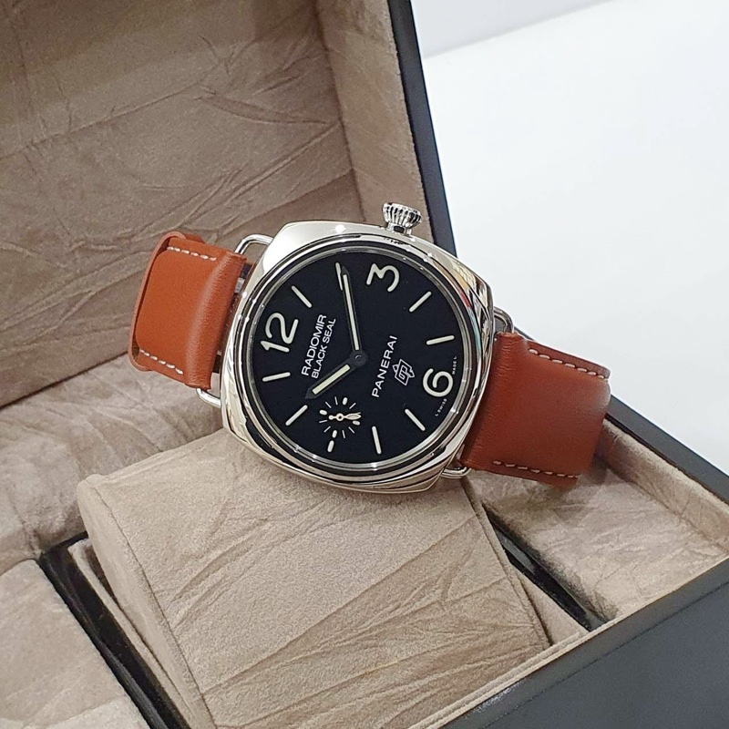 【大眾名錶】PANERAI 沛納海 PAM00380 RADIOMIR系列 黑面 洋蔥頭 小秒針 原廠扣 代用錶帶 G118-2