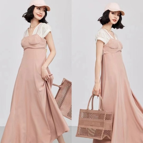 Dior Book Tote 裸色鏤空手提包37*27.5 *16.5 99新配件保卡塵袋