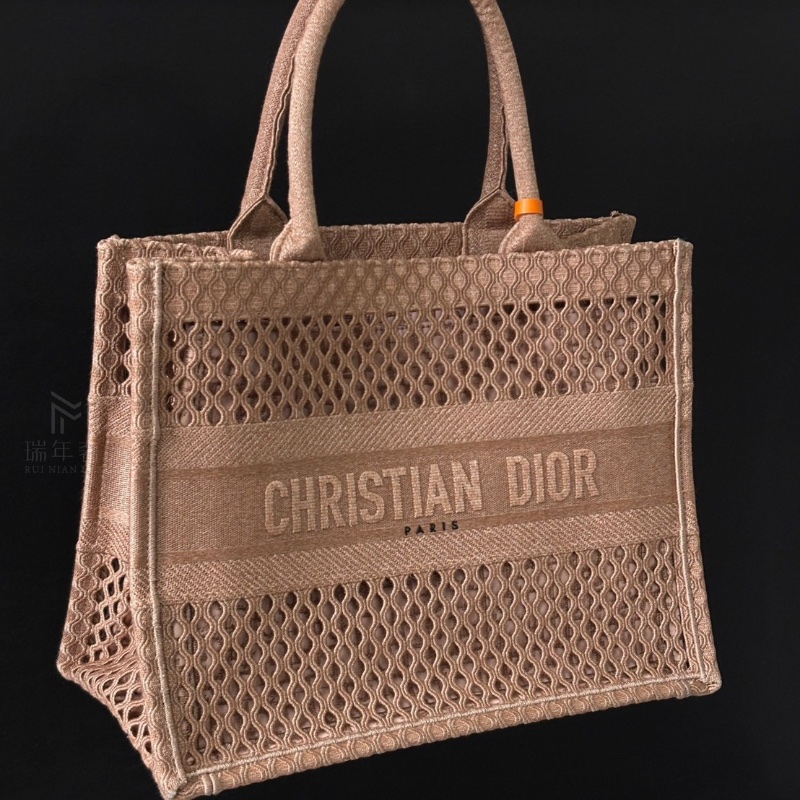 Dior Book Tote 裸色鏤空手提包37*27.5 *16.5 99新配件保卡塵袋-2